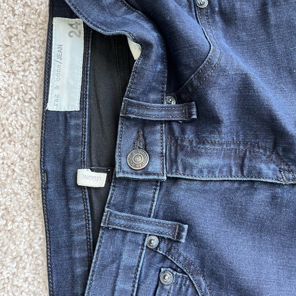 RAG & BONE JEANS - Women's Blue Jeans The Legging in Midnight Wash - Picture 3 of 4